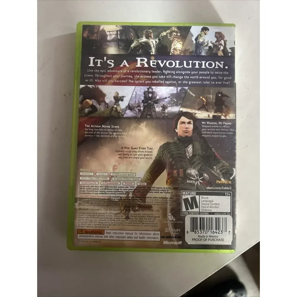 Fable 3 III (Microsoft Xbox 360, 2010) Complete With Manual